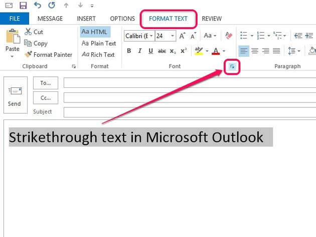 How to Strike Through Text in Microsoft Outlook | Techwalla