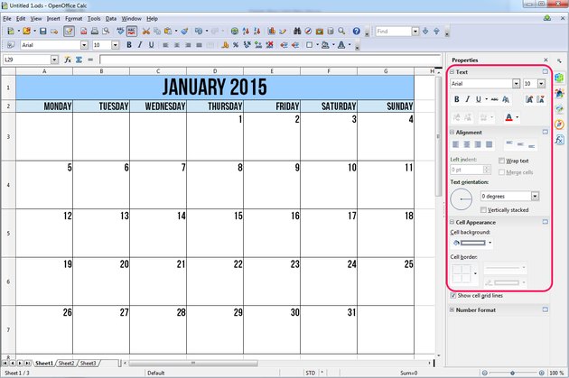 How Do I Create a Calendar in OpenOffice? | Techwalla