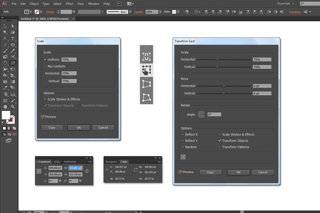 how to resize an image on illustrator