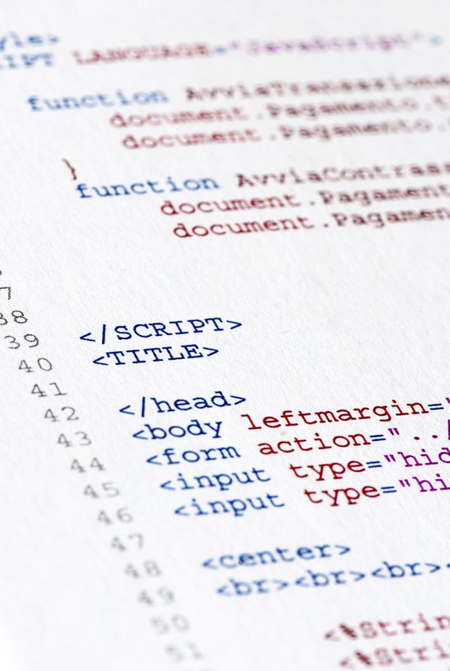 HTML coding lines