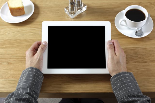 Digital tablet with blank screen