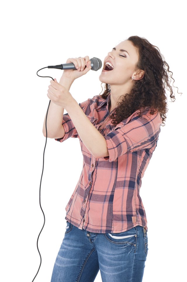 Girl with microphone