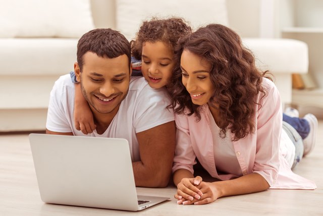 Happy Afro-American family