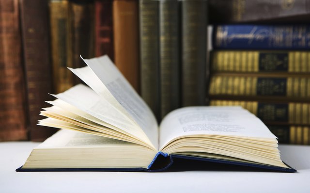 Open book in Library