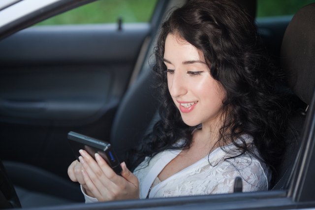 woman using global positioning system