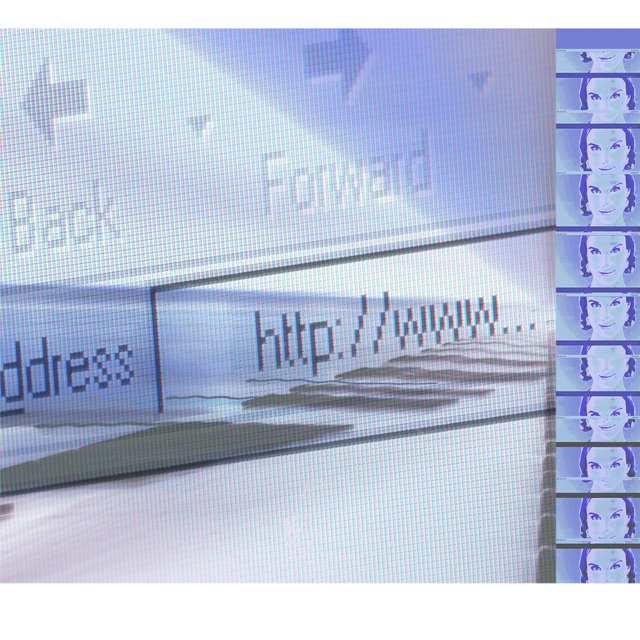 Web browser with pictures of a woman