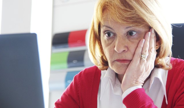 Worried businesswoman