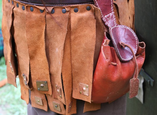 leather bag for storing the money and coins