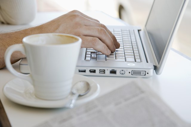 Person using laptop computer