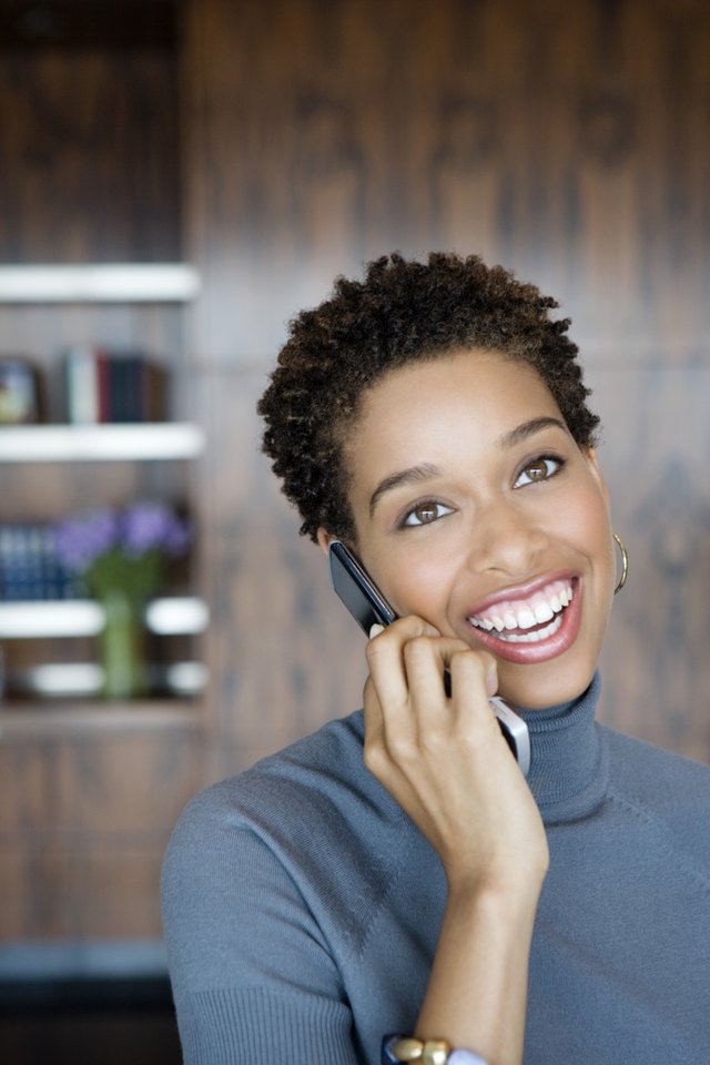 Businesswoman on cell phone