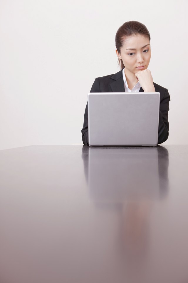 Young woman working in office
