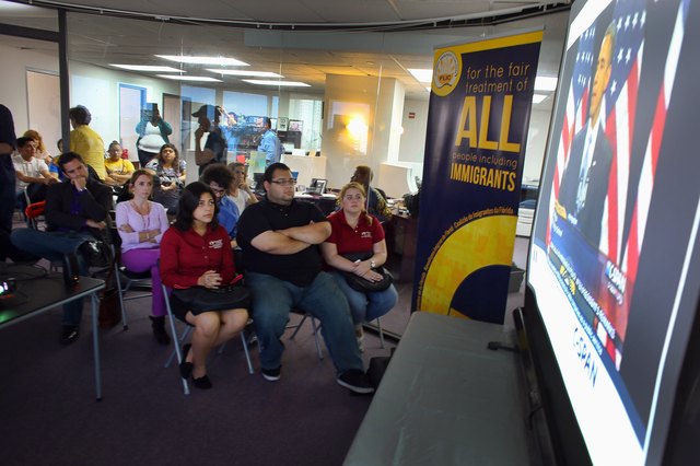Immigrant Rights' Group Holds Watch Parties For Obama's Speech In Vegas