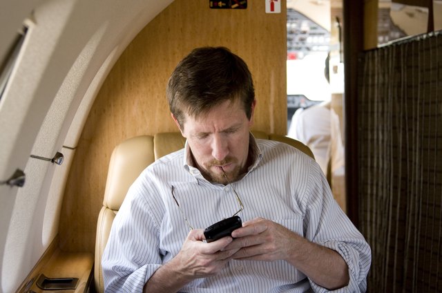 Business Executive on Corporate Jet