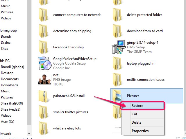 How Do I Restore My Pictures Folder Techwalla