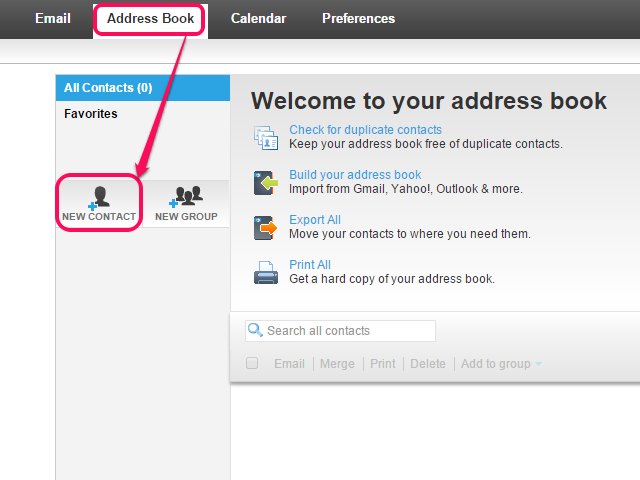 comcast address book server