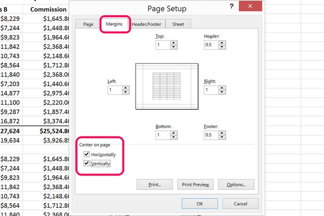 How to Center Worksheets Both Horizontally Vertically in Excel