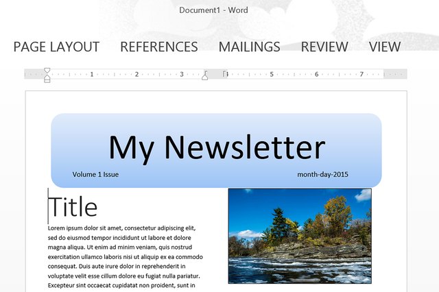 How To Make A Newsletter Template In Word Techwalla