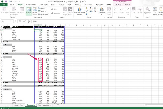 How To Remove Blanks From A Pivot Table In Excel Techwalla 1302