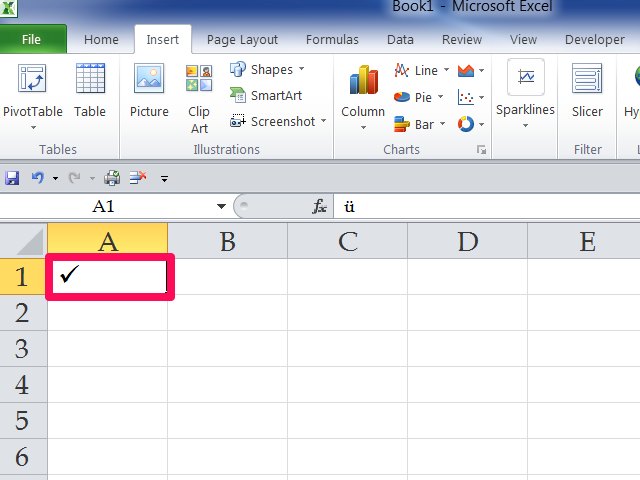 How To Tick Mark In Excel Sheet