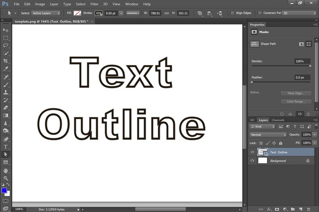 how-to-convert-text-to-an-outline-in-photoshop-techwalla