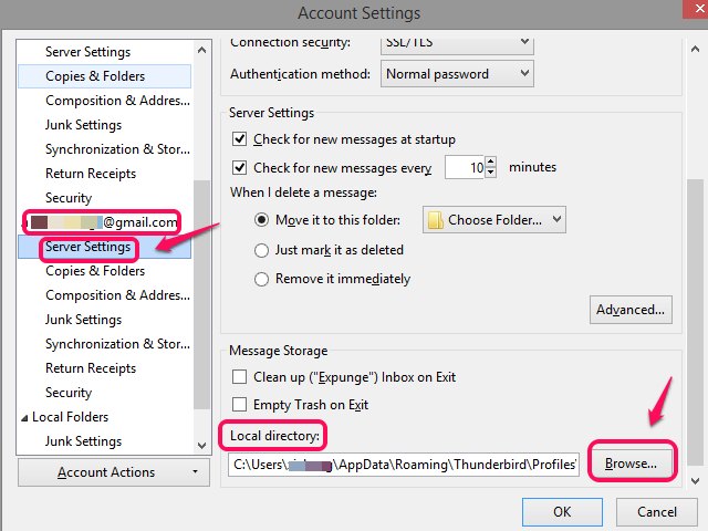 mozilla thunderbird maximum attachment size